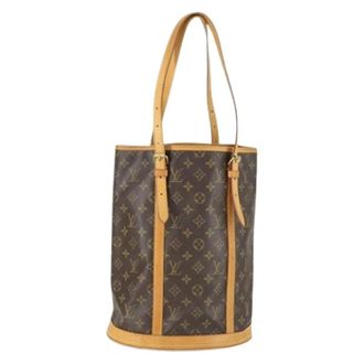 Louis Vuitton Pre-owned Bucket Bags, female, Brown, Size: ONE SIZE Pre-owned Canvas Bucket Bag