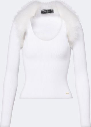 Gucci Ribbed-knit shrug and tank top set