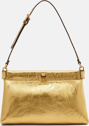 Etro Talk Small metallic leather clutch
