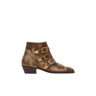 Chlo&eacute; Susanna Ankle Boots - female - Chlo&eacute; - Cowboy & Biker Boots - Brown - 5 1/2 UK - Shoes