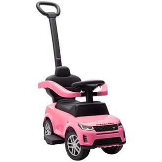 OEM Correpasillos 2 En 1 Para Ni&ntilde;os De 18-36 Meses Land Rover Discovery Con Almacenaje Mango Y Barandilla Extra&iacute;bles Rosa
