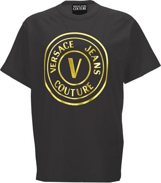 Versace Jeans Couture Zwarte T-shirt en Polo Collectie - Heren - T-shirts - Zwart - S - Tops
