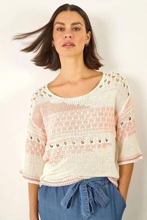 Roman Textured Abstract Knit Jumper