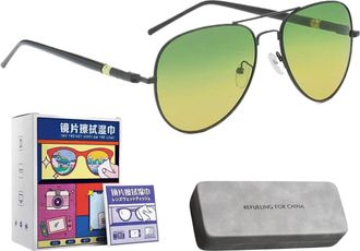 Generic Polarized Night Vision Glasses - 200g Anti Glare Driving Eyewear, 14.3 * 5.3cm Comfort Fit Frame | Visual Clarity Light Filtering Protection Accessory