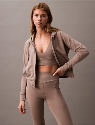 Calvin Klein Calvin Klein Womens Soft Stretch Sport Hoodie - Grey - XS