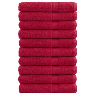 Berkfield Home Premium Towels SOLUND 10 pcs Red 100x200 cm 600 gsm