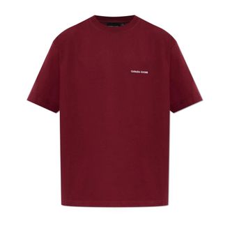 Canada Goose Novo katoenen T-shirt - Heren - Tops - Rood - Maat: S Katoen