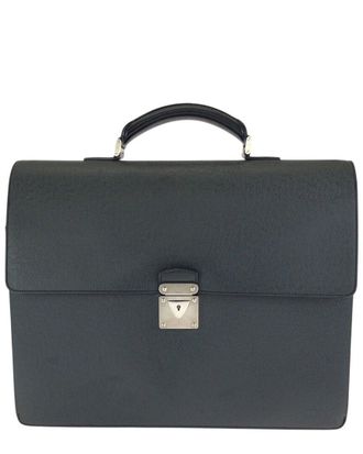 Louis Vuitton Black Taiga Leather Briefcase (Authentic Pre-Loved)