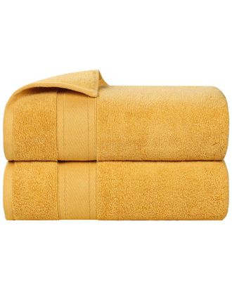 Superior Set of 2 Belmont Zero Twist Cotton Medium Weight Soft Absorbent Bath Towels