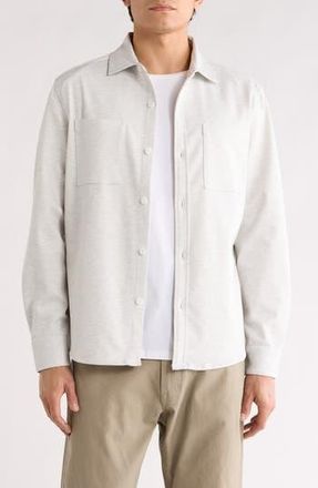 Robert Barakett Fegan Long Sleeve Overshirt in Stone at Nordstrom Rack, Size Xx-Large