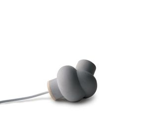 Gone's L&aacute;mpara de colocaci&oacute;n de hormig&oacute;n y madera cord&oacute;n blanco