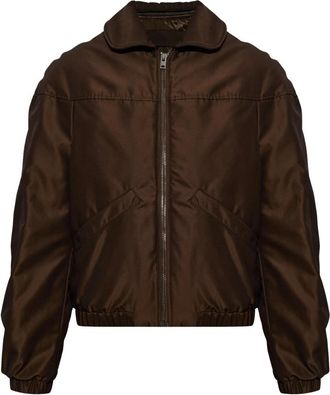 Christophe Lemaire Donsjack met capuchon - Dames - Bomber jackets - Bruin - S - Polyester - Jassen