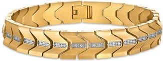 Esquire Diamond Accent Chevron Chain Bracelet in Gold at Nordstrom Rack, Size 8.5