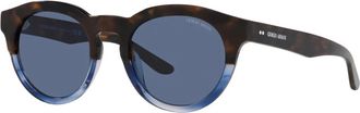 Giorgio Armani Havana/Blue Zonnebril AR 8189U - Heren - Zonnebrillen - Bruin - 51 MM - Accessoires