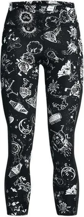 Under Armour (WMNS) Under Armour Run Ankle Tights Leggings Black White 1382967-001