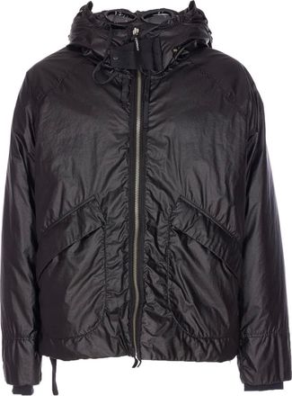 C.P. Company Lens-detail hooded jacket - Black