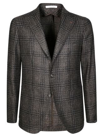 Tagliatore Tailored Black Blazer with Notched Lapel