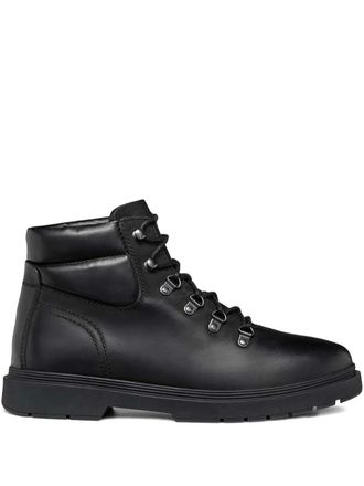 Geox lace-up leather boots - Black