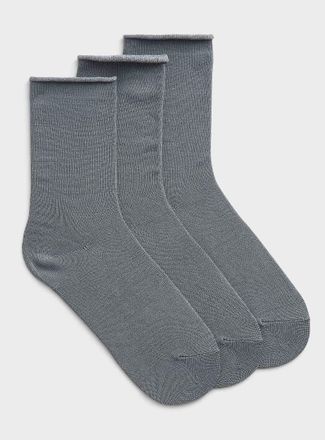 LEMON Womens Ultra-soft monochrome socks 3-pack