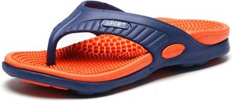 Generic Mens Flip-Flop Anti-Slip Lightweight Beach Slippers Solid Color House Shoes For Men Uk Utilitarian Breathable Sporty Slipper Comfy Flat Bathroom Shoe 