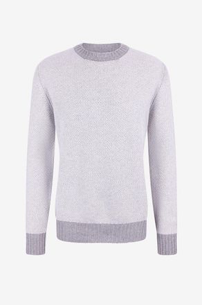 Gran Sasso Pullover mit Rundhalsausschnitt und Waffeltextur