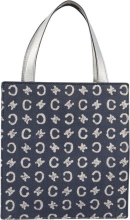 Celine C Macadam Canvas Navy Canvas Handbag (Pre-Owned)
