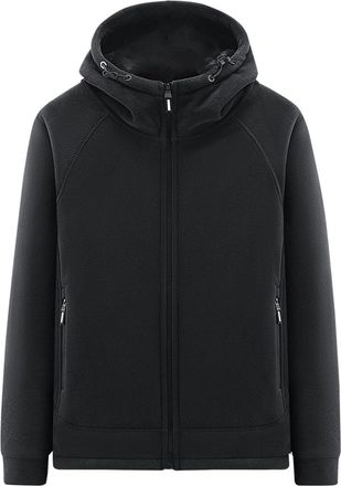 Generic Mens Fleece Jackets Warm Full Zip Up Cargo Jacket Casual Soft Windproof Hoodies Comfy Lightweight Work Coats Fashion Winter Thermal Coat with Zip Pock