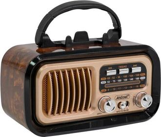 Trade Shop Trade Shop - Radio De Tabla Con Panel Solar Port&aacute;til Estilo Vintage De Bandas Retro Am Fm Sw Q-sy721