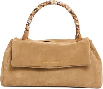 Orciani Sveva Longuette Zachte Handtas - Dames - Handtassen - Beige - ONE Size - Leer - Tassen