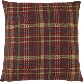 Ballard Designs Hamish Plaid Pillow Cover - Burgundy - 20 x 20 - Ballard Designs