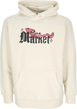 Market Pink Panther Hoodie met kangoeroezak - Heren - Hoodies - Beige - M - Katoen - Hoodies & sweatvesten