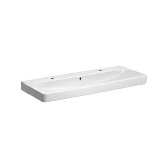 Keramag Keramag - Geberit Smyle Square lavabo 500253, 120x48cm, avec deux trous