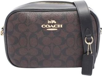 Coach Pre-owned Cross Body Bags, female, Brown, Size: ONE SIZE Pre-owned Canvas Shoulder Bag