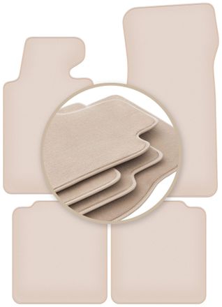 OEM Alfombrillas Beige Premium Para: Bmw 7 E32 Largo 1986-1994