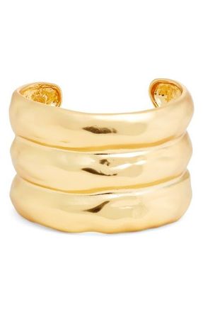 Karine Sultan Bubble 3-Row Cuff Bracelet in Gold at Nordstrom