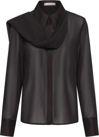 Gestuz GZlynne sjaalblouse - Dames - Overhemden - Bruin - L - Polyester - Overhemden