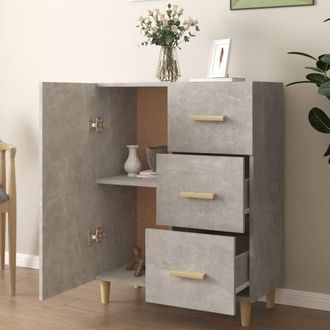 Berkfield Home Sideboard Concrete Grey 69.5x34x90 cm Engineered Wood