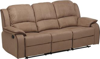 Vente-Unique Sof&aacute; 3 plazas relax de microfibra HERNANI - topo