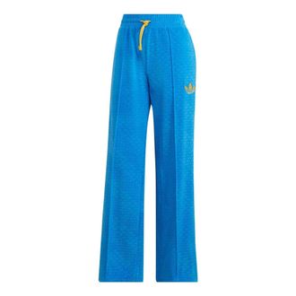 adidas (WMNS) adidas Adicolor Heritage Now Velour Pants Asia Sizing Blue IB2048