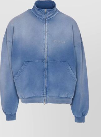 Balenciaga iii high collar ribbed cuffs jacket