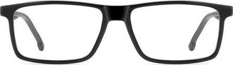 Carrera 56mm Rectangular Optical Glasses in Black at Nordstrom