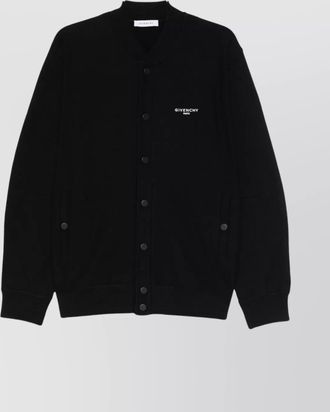 Givenchy long sleeve cotton cardigan with front pockets