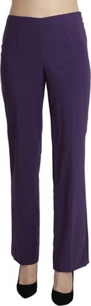 Bencivenga Purple High Waist Straight Dress Trouser Womens Pants