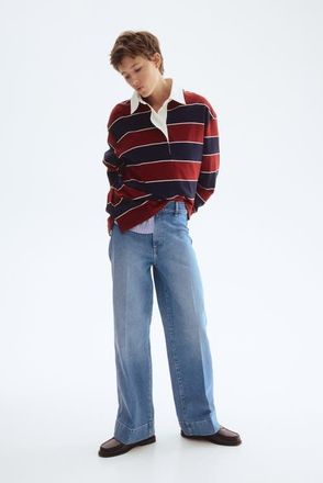 H&M Wide High Jeans in Light Denim Blue at Nordstrom, Size 14
