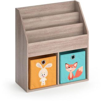 Vicco Estanter&iacute;a Infantil Luigi, Sonoma, 72 X 79 Cm Con 2 Cajas Plegables Opt.1 Vicco