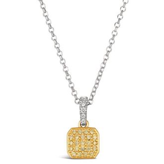 Le Vian Ladies Yellow Diamond Pendant Necklace set in 14K Two Tone Gold BAEQ 12