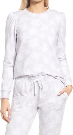 Gibsonlook Puff Sleeve Sweatshirt in Darcy Floral at Nordstrom, Size Xx-Small