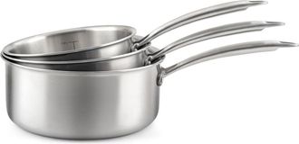 Cuisinox Lote de 3 cacerolas de 16, 18 y 20 cm Acero inoxidable Acero