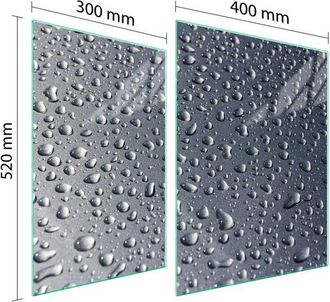 OEM Placa Protectora De Vidrio Para Estufa 70x52 Gotas