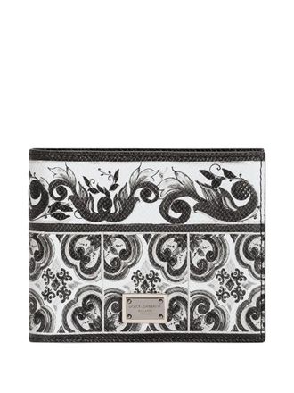 Dolce & Gabbana graphic-print wallet - men - Viscose/CALFSKIN/CALFSKIN - One Size - Black